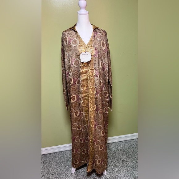 Vintage beautiful repeating geometric pattern abaya.Size xxxl,fits XL perfectly - Picture 4 of 14